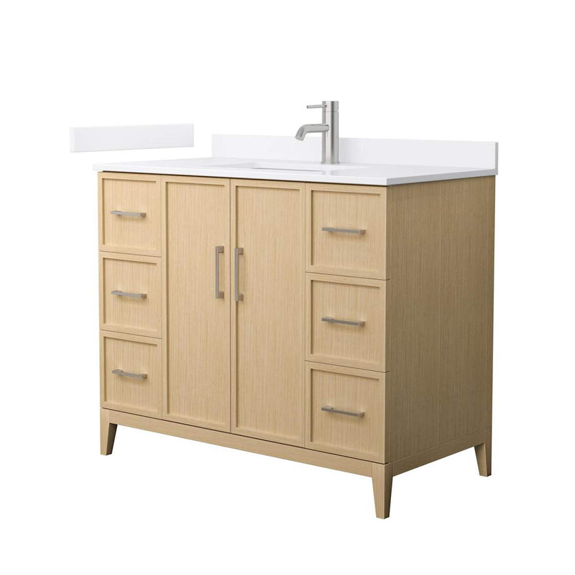 Elan 42" Free Standing Single Basin Vanity Set with Cabinet and Cultured Marble Vanity Top - image 1