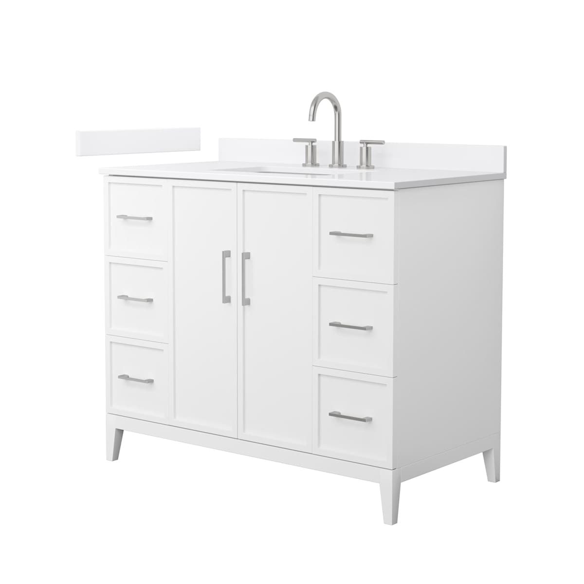 Elan 42" Free Standing Single Basin Vanity Set with Cabinet and Quartz Vanity Top
