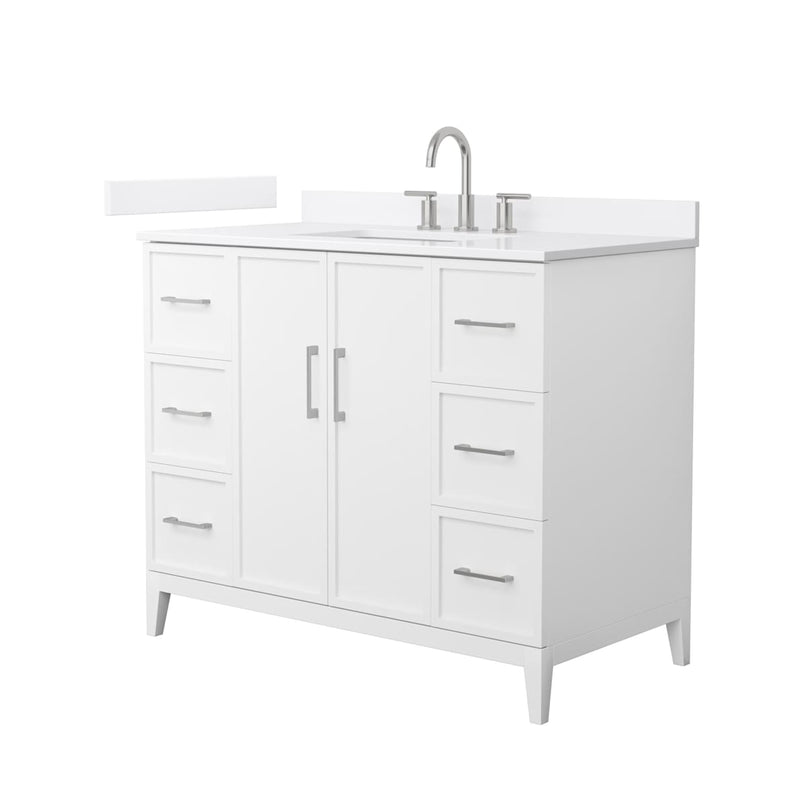 Elan 42" Free Standing Single Basin Vanity Set with Cabinet and Quartz Vanity Top - image 1