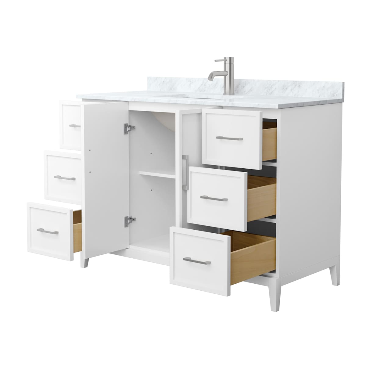 Elan 48" Free Standing Single Basin Vanity Set with Cabinet and Marble Vanity Top - image 9