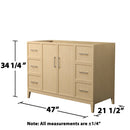 Elan 47" Single Free Standing Vanity Cabinet Only - Less Vanity Top - image 6