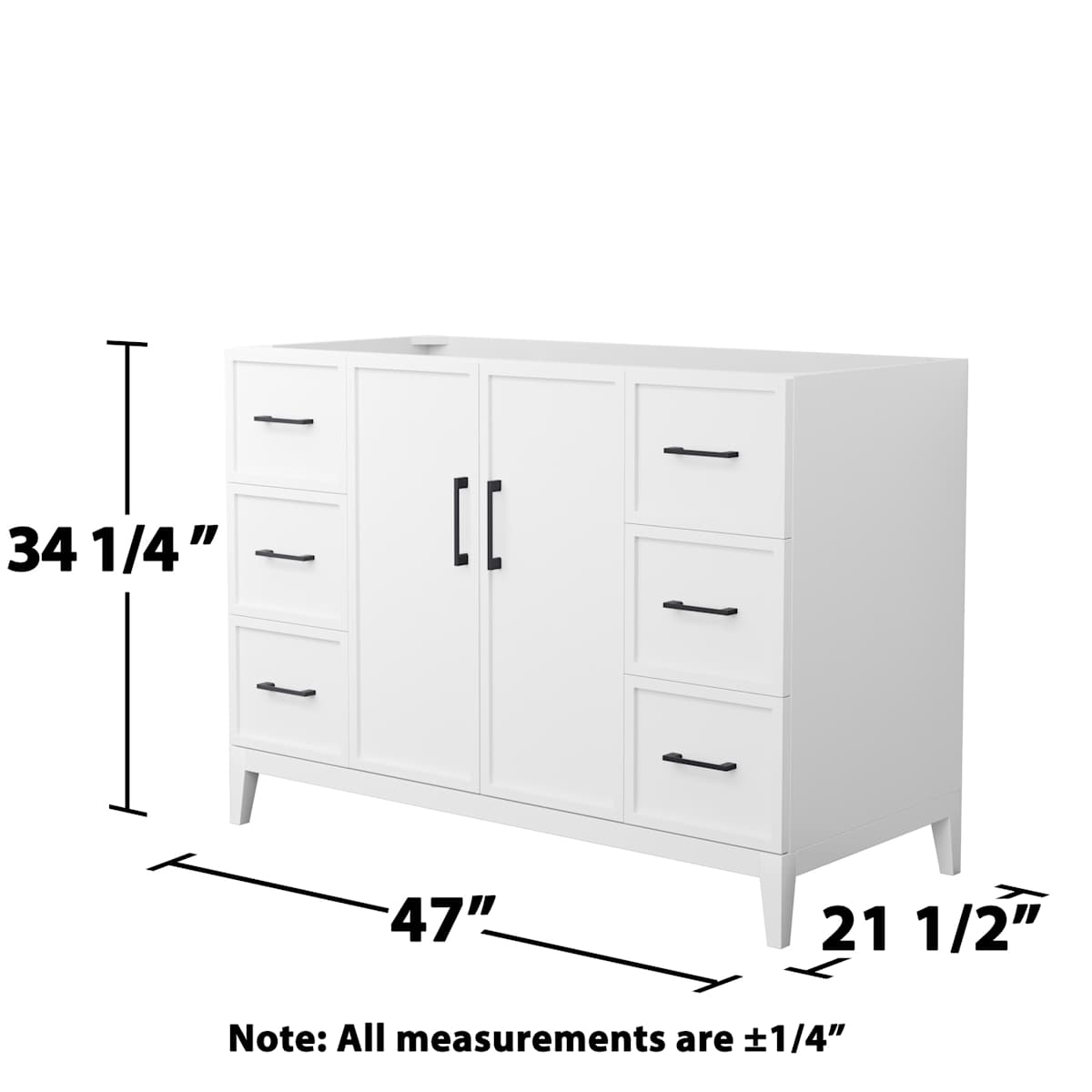 Elan 47" Single Free Standing Vanity Cabinet Only - Less Vanity Top
