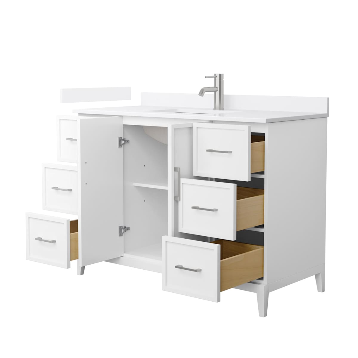 Elan 48" Free Standing Single Basin Vanity Set with Cabinet and Quartz Vanity Top - image 8