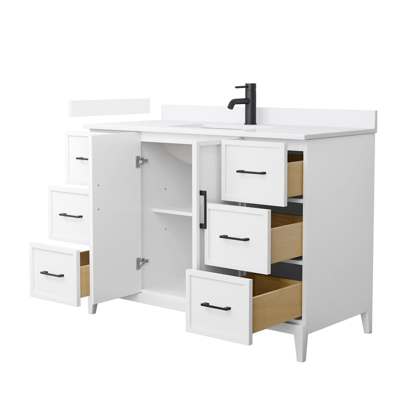 Elan 48" Free Standing Single Basin Vanity Set with Cabinet and Quartz Vanity Top - image 10