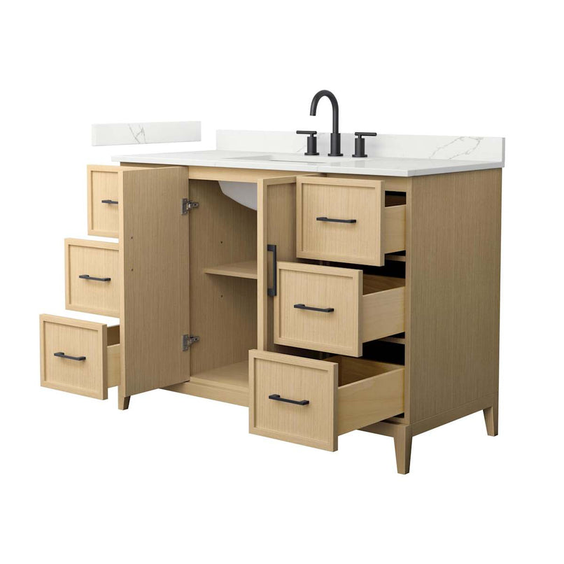 Elan 48" Free Standing Single Basin Vanity Set with Cabinet and Quartz Vanity Top - image 2