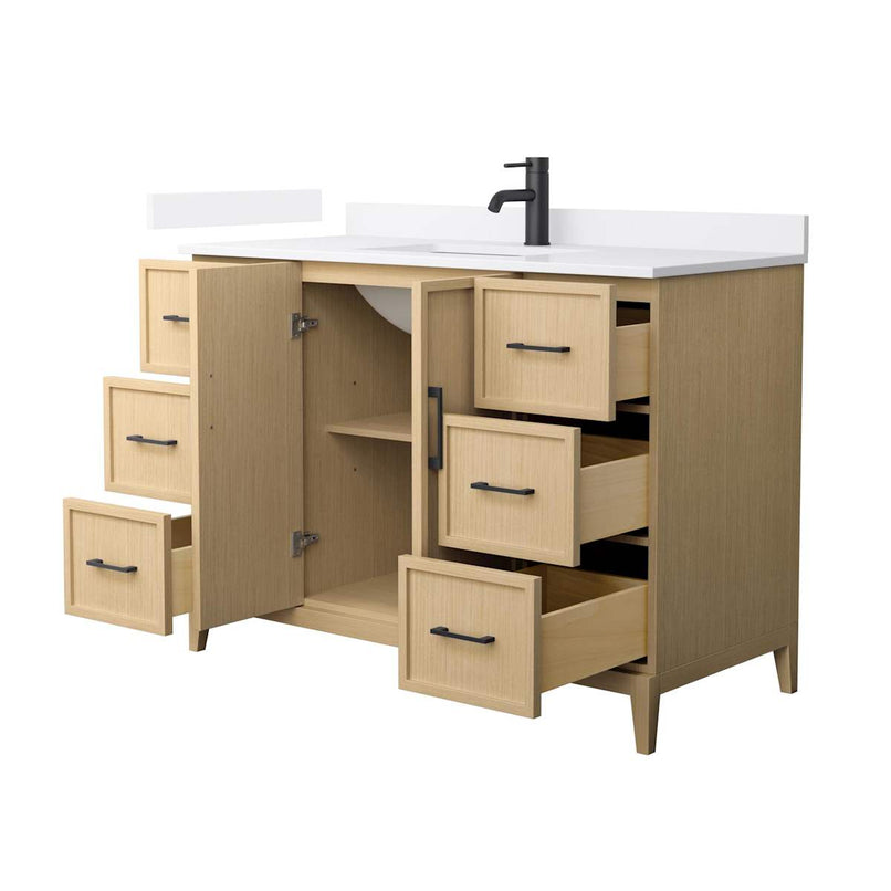 Elan 48" Free Standing Single Basin Vanity Set with Cabinet and Cultured Marble Vanity Top - image 6