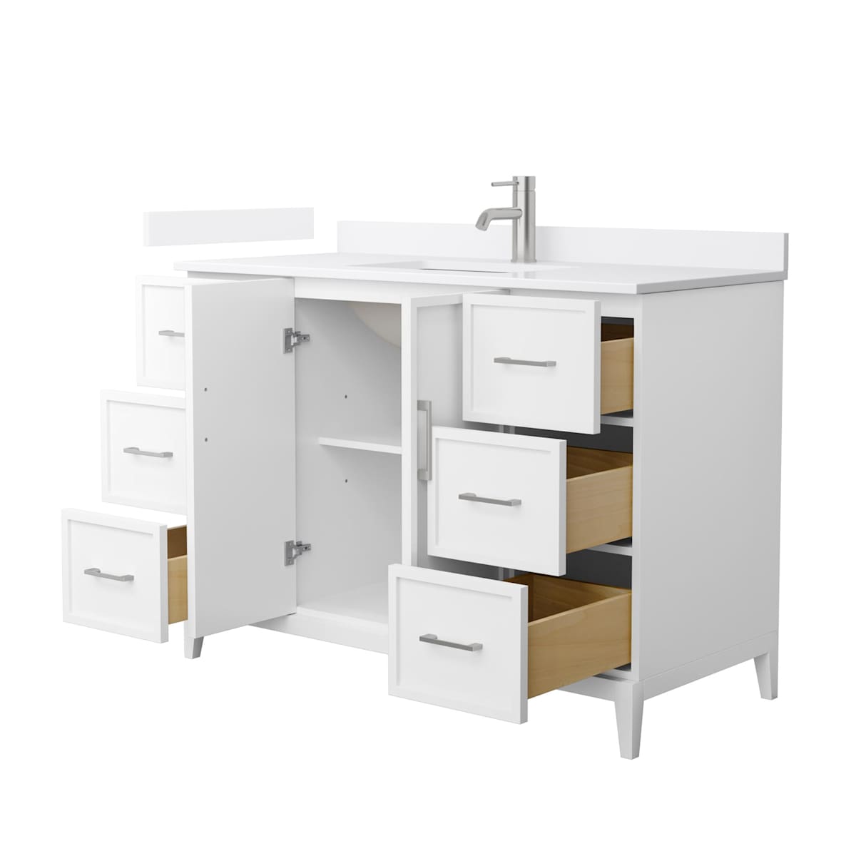 Elan 48" Free Standing Single Basin Vanity Set with Cabinet and Cultured Marble Vanity Top - image 8