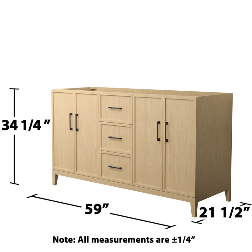 Elan 59" Double Free Standing Vanity Cabinet Only - Less Vanity Top - image 3