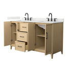 Elan 60" Free Standing Double Basin Vanity Set with Cabinet and Quartz Vanity Top - image 2