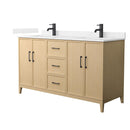 Elan 60" Free Standing Double Basin Vanity Set with Cabinet and Cultured Marble Vanity Top - image 1