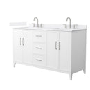 Elan 60" Free Standing Double Basin Vanity Set with Cabinet and Quartz Vanity Top - image 1