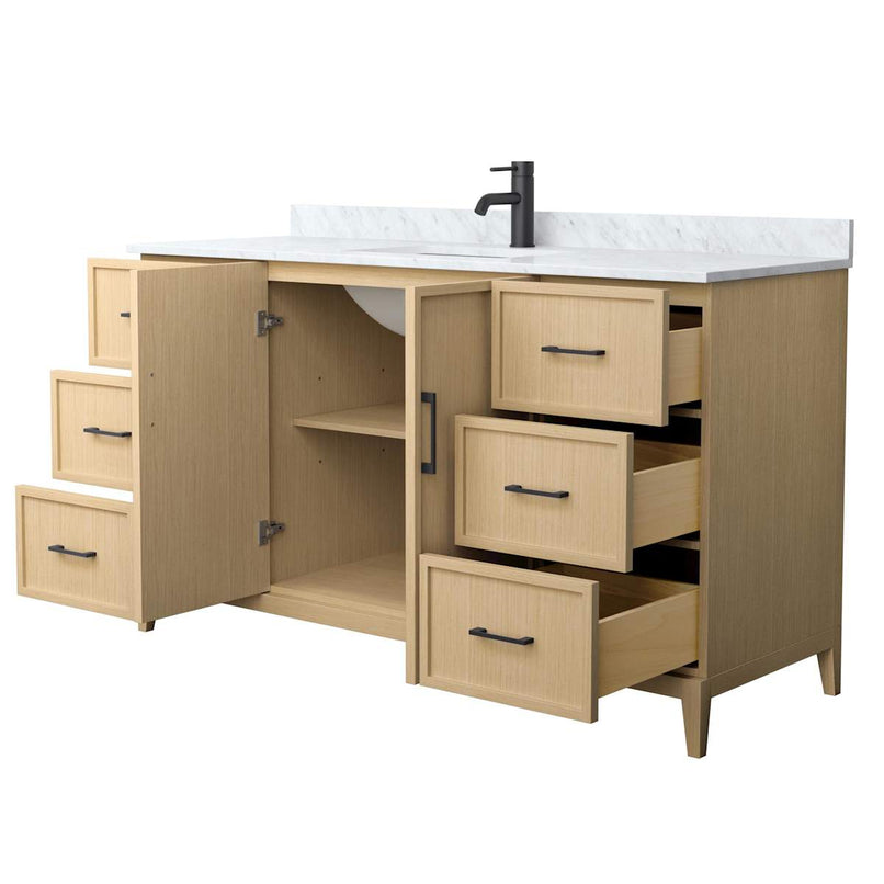 Elan 60" Free Standing Single Basin Vanity Set with Cabinet and Marble Vanity Top - image 2