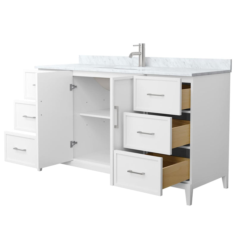 Elan 60" Free Standing Single Basin Vanity Set with Cabinet and Marble Vanity Top - image 8