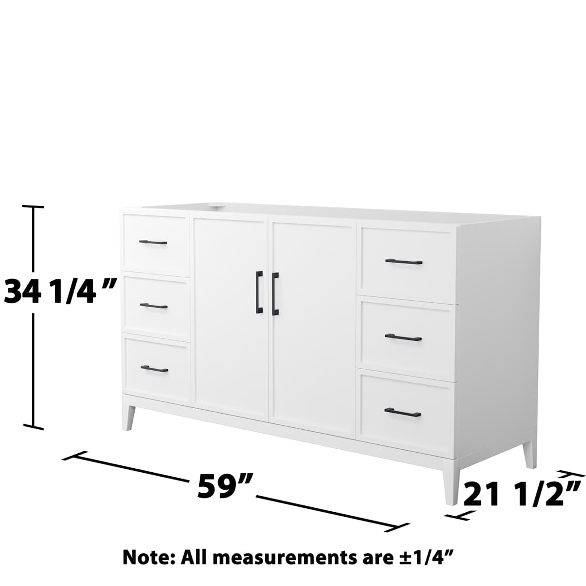Elan 59" Single Free Standing Vanity Cabinet Only - Less Vanity Top