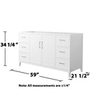 Elan 59" Single Free Standing Vanity Cabinet Only - Less Vanity Top - image 10