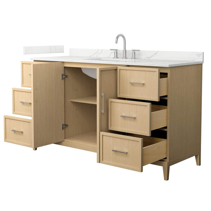 Elan 60" Free Standing Single Basin Vanity Set with Cabinet and Quartz Vanity Top - image 13