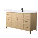 Elan 60" Free Standing Single Basin Vanity Set with Cabinet and Quartz Vanity Top - image 1