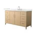Elan 60" Free Standing Single Basin Vanity Set with Cabinet and Quartz Vanity Top - image 1