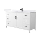 Elan 60" Free Standing Single Basin Vanity Set with Cabinet and Cultured Marble Vanity Top - image 1