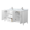 Elan 66" Free Standing Double Basin Vanity Set with Cabinet and Marble Vanity Top - image 7