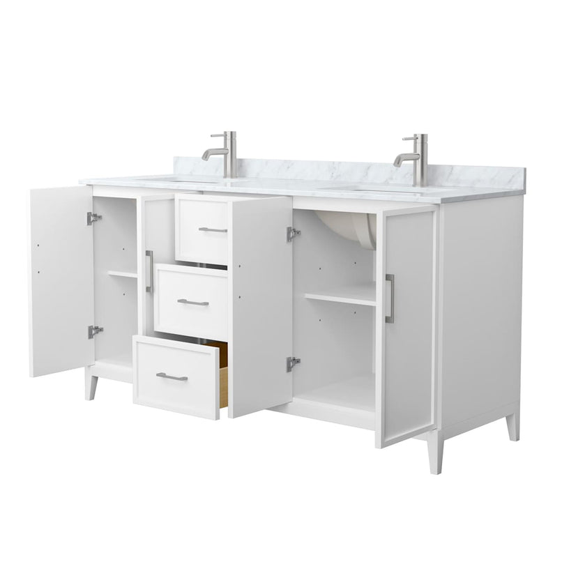 Elan 66" Free Standing Double Basin Vanity Set with Cabinet and Marble Vanity Top - image 7