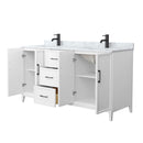 Elan 66" Free Standing Double Basin Vanity Set with Cabinet and Marble Vanity Top - image 8