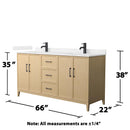 Elan 66" Free Standing Double Basin Vanity Set with Cabinet and Cultured Marble Vanity Top - image 5