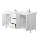 Elan 66" Free Standing Double Basin Vanity Set with Cabinet and Cultured Marble Vanity Top - image 8