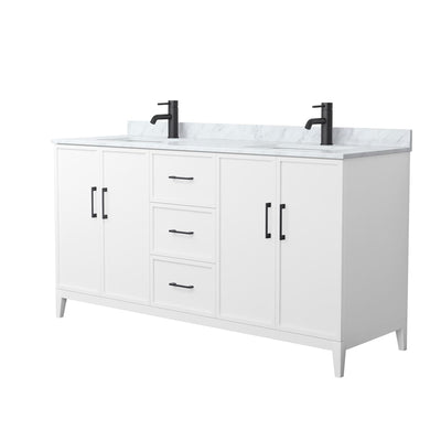 Elan 66" Free Standing Double Basin Vanity Set with Cabinet and Marble Vanity Top - image 1