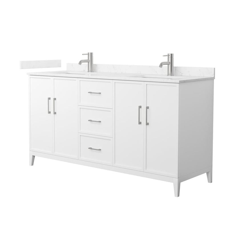 Elan 66" Free Standing Double Basin Vanity Set with Cabinet and Cultured Marble Vanity Top - image 1