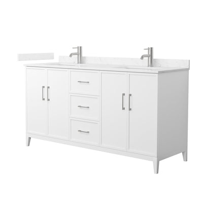 Elan 66" Free Standing Double Basin Vanity Set with Cabinet and Cultured Marble Vanity Top - image 1