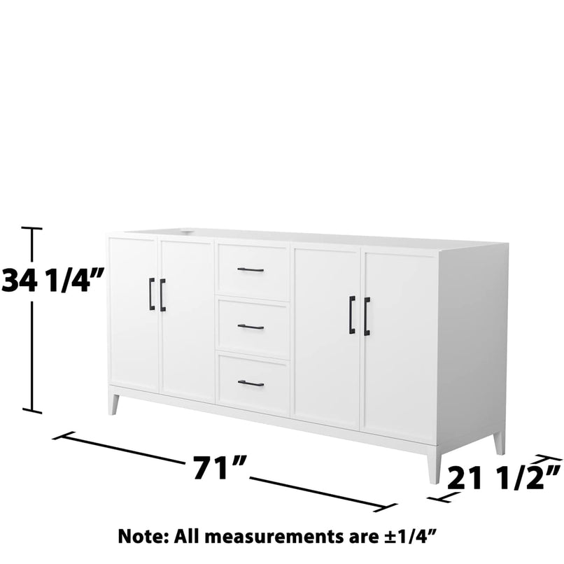 Elan 71" Double Free Standing Vanity Cabinet Only - Less Vanity Top - image 3