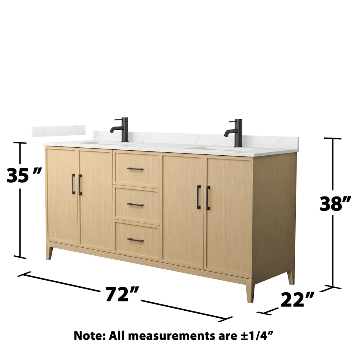 Elan 72" Free Standing Double Basin Vanity Set with Cabinet and Quartz Vanity Top