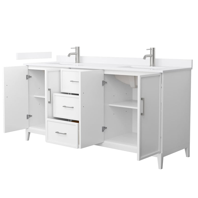 Elan 72" Free Standing Double Basin Vanity Set with Cabinet and Quartz Vanity Top - image 7