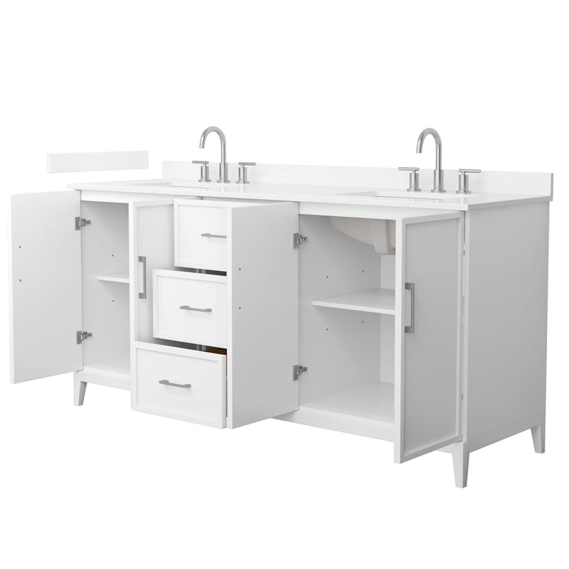 Elan 72" Free Standing Double Basin Vanity Set with Cabinet and Quartz Vanity Top - image 8