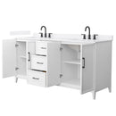 Elan 72" Free Standing Double Basin Vanity Set with Cabinet and Quartz Vanity Top - image 10