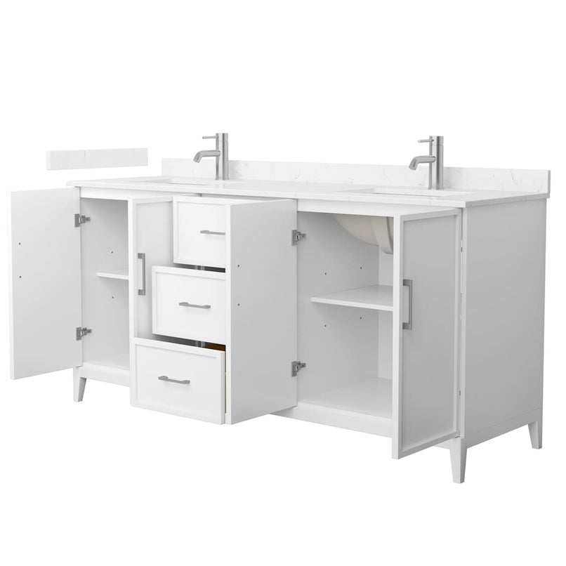 Elan 72" Free Standing Double Basin Vanity Set with Cabinet and Cultured Marble Vanity Top - image 8