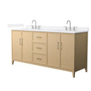 Elan 72" Free Standing Double Basin Vanity Set with Cabinet and Quartz Vanity Top - image 1
