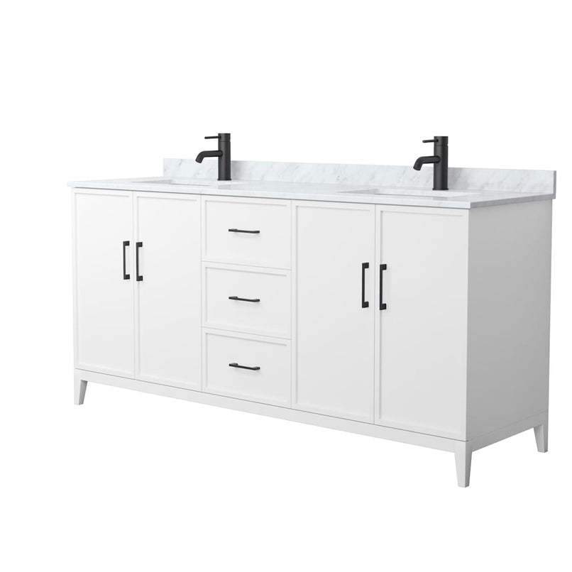 Elan 72" Free Standing Double Basin Vanity Set with Cabinet and Marble Vanity Top - image 1