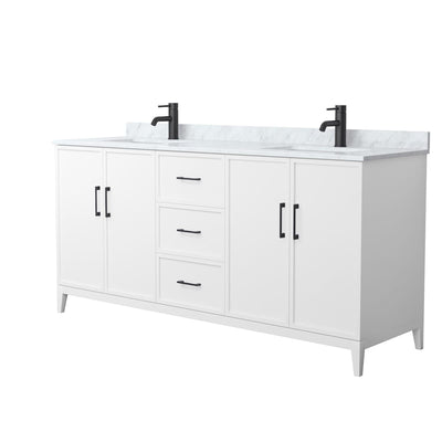 Elan 72" Free Standing Double Basin Vanity Set with Cabinet and Marble Vanity Top - image 1