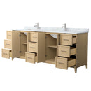 Elan 84" Free Standing Double Basin Vanity Set with Cabinet and Marble Vanity Top - image 8