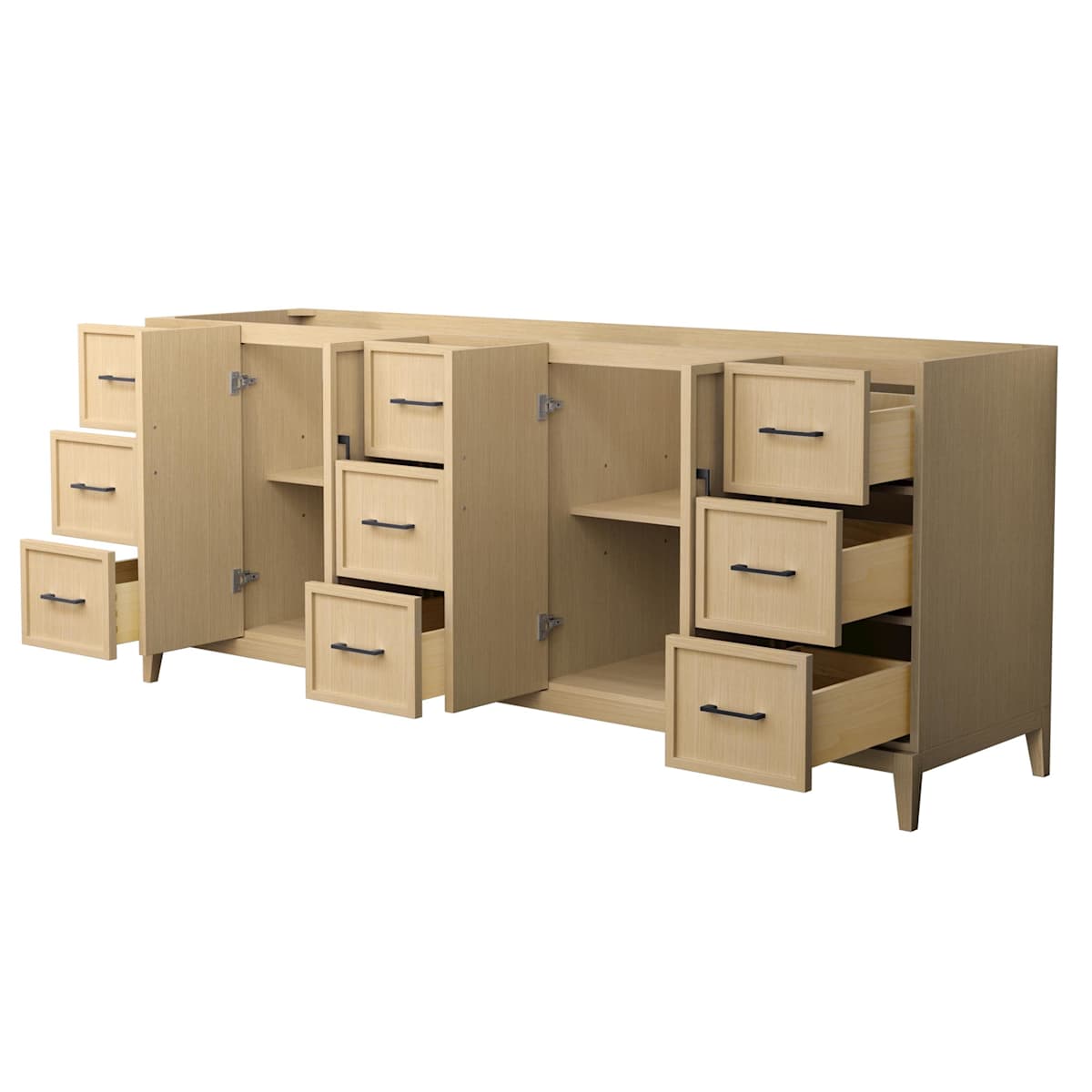 Elan 83" Double Free Standing Vanity Cabinet Only - Less Vanity Top