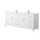 Elan 84" Free Standing Double Basin Vanity Set with Cabinet and Quartz Vanity Top - image 8