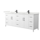 Elan 84" Free Standing Double Basin Vanity Set with Cabinet and Quartz Vanity Top - image 11