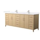 Elan 84" Free Standing Double Basin Vanity Set with Cabinet and Quartz Vanity Top - image 12
