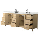 Elan 84" Free Standing Double Basin Vanity Set with Cabinet and Quartz Vanity Top - image 2