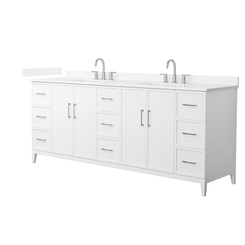 Elan 84" Free Standing Double Basin Vanity Set with Cabinet and Quartz Vanity Top - image 7