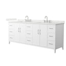 Elan 84" Free Standing Double Basin Vanity Set with Cabinet and Quartz Vanity Top - image 8