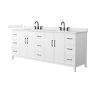 Elan 84" Free Standing Double Basin Vanity Set with Cabinet and Quartz Vanity Top - image 10