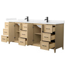 Elan 84" Free Standing Double Basin Vanity Set with Cabinet and Cultured Marble Vanity Top - image 2